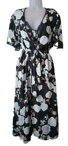Vtg LA II Peignoir Set Robe Nightgown Floral Roses SZ Small Lucie Ann - Picture 1 of 17