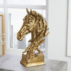 Exklusive Bste Pferdekopf CABALLO 38cm messing handmade Aluminium Skulptur Deko