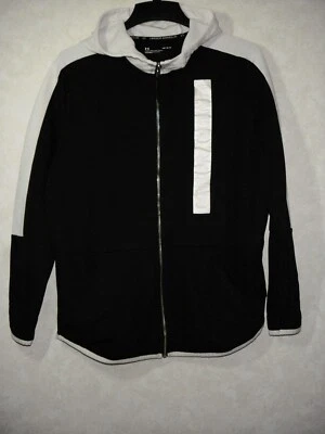 Sudadera con capucha suelta Under Armour para mujer L negra blanca bolsillos con cremallera completa Foto 1 de 4