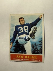 1964 Philadelphia Gum Football #127 Sam Baker Eagles POOR - Bild 1 von 2