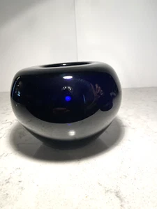 Villeroy & Boch "Light and flowers" dark Cobalt /almost black art glass vase - Picture 1 of 8