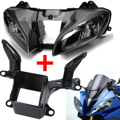 Farol dianteiro com suporte de carenagem superior para Yamaha YZF-R6 YZF R6 2008-2016 - Imagem 1 de 4