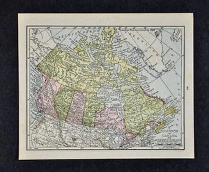 1917 McNally Map  Canada Ontario Quebec British Columbia Manitoba Ottawa Toronto - Picture 1 of 1