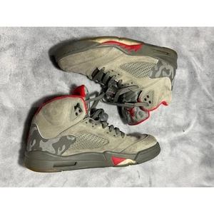 Size 11 Nike Air Jordan 5 Retro Camo Grey Suede Men's 136027-051 - Picture 1 of 10