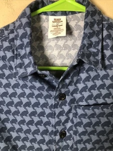 Blake Shelton Lands End Buffalo kariertes Flanell Button-Down Jungen PJ Hemd Größe 10 - Bild 1 von 4
