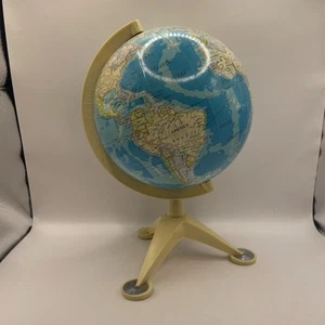 VINTAGE ATLAS WORLD GLOBE MCM RETRO SPACE AGE ATOMIC SPUTNIK EAMES ERA 1950s - Picture 1 of 6