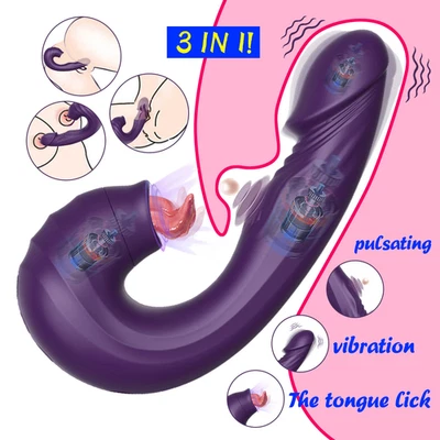Flattern Dildo Vibrator Rabbit Klitoris G-Punkt Massage Sexspielzeug für Frauen - Bild 1 von 4