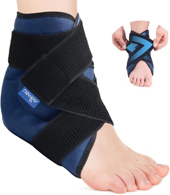 Ankle Heel Ice Pack Wrap Reusable Gel Cold/Hot Therapy for Foot Pain, Plantar Fa - Image 1 of 4
