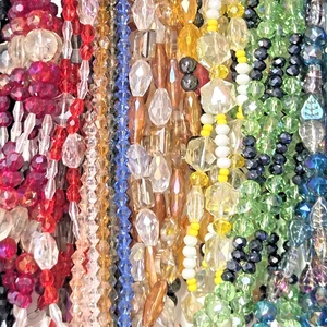Glass Bead Lot 12x Strands faceted crystal Beads Jewelry Making Lots Quality - Picture 1 of 24