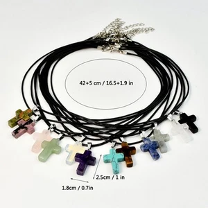 Distinctive Leather Rope Necklace with Turquoise Agate for Every Occasion - Picture 1 of 16