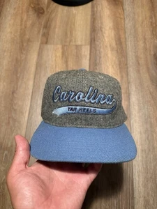 Vintage North Carolina Melton Tail Sweep Wool Snapback Hat Cap UNC Tarheels - Picture 1 of 9