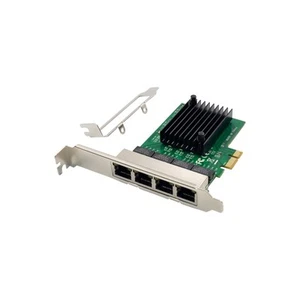 InLine® Quad Gigabit Netzwerkkarte, 4x RJ45 1 Gb/s, PCIe x1 - Afbeelding 1 van 6