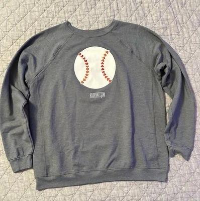Sudadera de béisbol cosida con costuras en el corazón para mujer de béisbol cuello redondo XL FanWear Foto 1 de 4