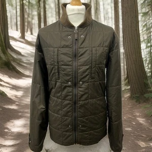 TIMBERLAND Thin Quilted Cotton/Poly Travel Comfort Jacket Green - Picture 1 of 16