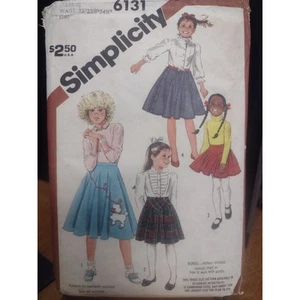 Conjunto de faldas vintage de 3 longitudes para niñas con patrón de simplicidad 6131 (1983) - Imagen 1 de 2