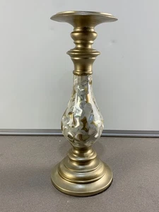 Vintage Carved Gold-White Florentine Candlestick - Picture 1 of 6