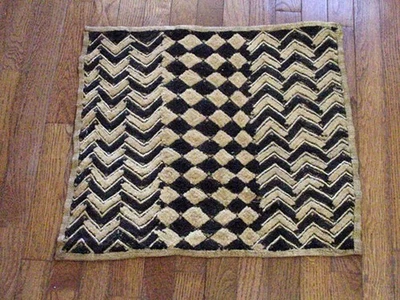 Tela Cuban arte africano vintage hecha a mano, tela Zaire Congo (RDC). Tapiz #303 Foto 1 de 3