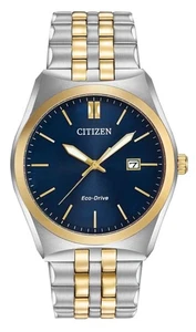 Citizen Corso Eco-Drive Blue Dial Two-Tone Men's BM7334-58L Watch - Picture 1 of 5