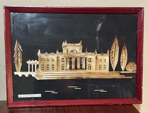 2 Polish Straw Folk Art Framed Hand Made Warszawa - Picture 1 of 17
