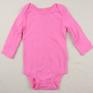 Baby Simple Joy Carters Bodysuit Size 0-3 Month Infant Girls Pink Long Sleeve 3M