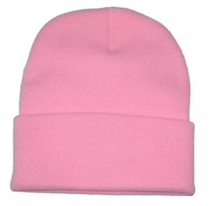 Nayt Long Solid Plain Beanie Knit Hat - Picture 1 of 11