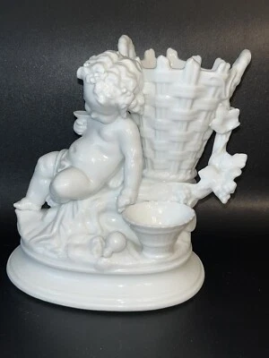 古董 Blanc de Chine Bud 花瓶雕塑标记 10 或 dl 一个芯片看照片。 — 第 1/4 张图片