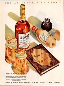 VINTAGE 1945 KENTUCKY TAVERN WHISKEY BAR DEKOR DRUCK ANZEIGE - Bild 1 von 1