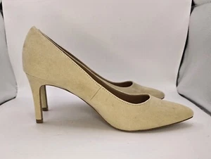 J Crew Micro-Suede Pumps Heels Saddle Beige Tan Size 8 NIB NEW - Picture 1 of 8
