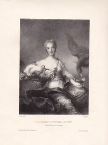 Le Duchesse d`Orlèans èn Hébé-Orig.Litho Gustave Fuchs nach Jean M. Nattier-1898 - Picture 1 of 3