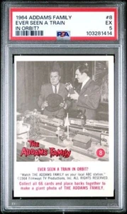 Familia Addams 1964 ¿Alguna vez has visto un tren en órbita? Tarjeta # 8 clasificación difícil PSA 5 - Imagen 1 de 2