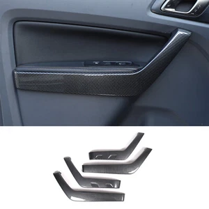 ABS Carbon Car Interior Door Handle Panel Cover Trim For Ford Ranger 2015-2021 - Picture 1 of 12