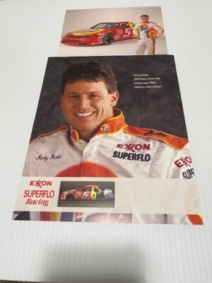 Lote de 2 postales/folleto vintage 1991 Ricky Rudd Nascar Foto 1 de 2
