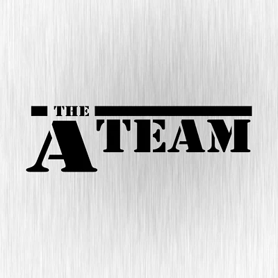 Adesivo decalcomania vinile auto nero The A Team A-Team ATeam Van