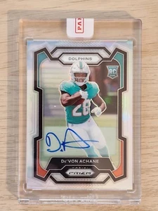 Panini Prizm NFL 2023 - De'Von Achane Silver Prizm Auto Rookie - Miami Dolphins - Picture 1 of 2