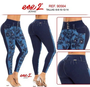 ENE2 JEANS COLOMBIANOS COLOMBIAN PUSH UP JEANS LEVANTA COLA BUTT LIFT - Bild 1 von 3