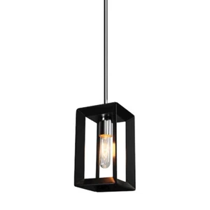 Artcraft Vineyard 1 Light 8" Pendant, Black & Chrome - AC10061BC - Picture 1 of 1