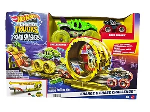 Hot Wheels Power Smashers Charge and Chase Challenge Play Set Car Track - Picture 1 of 4