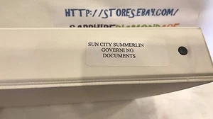 SUN CITY SUMMERLIN NEVADA GOVERNING DOCUMENTS FOLDER. USED. RARE! - Picture 1 of 1