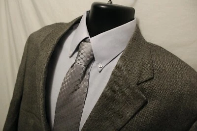 Chaps мужской шерсти шерсти куртка Blazer 2 кнопки спортивное пальто серый 46R шеврон - Изображение 1 из 4