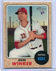 2017 Topps Heritage High Number Jesse Winker RC Rookie Color Swap SSP Black RARE - Bild 1 von 2