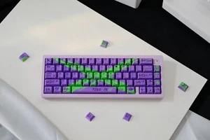 PBT EVA X Green Black Theme Keyboard Keycaps Cherry Profile Set For MX - Picture 1 of 15