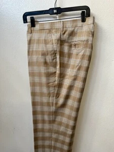 Herrenhose vorne flach, moderne Passform, kariert hellbraun & braun & grau Art.310 - Bild 1 von 5