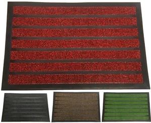 Grass Stripes Doormat Non-Skid Rubber Home Entrance Rug, Weather Welcome Mat - Picture 1 of 9