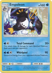 4x Pokemon TCG Empoleon 34/156 Ultra Prism Rare Card - Picture 1 of 1