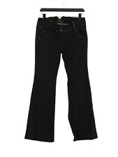 River Island Women's Jeans UK 10 Black Cotton with Elastane Flared