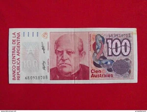Argentine - Argentina 100 Cien Australes 1985-90 Pick 327 SUP / XF ! - Imagen 1 de 2