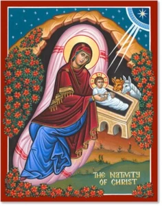 THE NATIVITY OF CHRIST Icon PRINT 8x10 USA ULTRA SATIN CATHOLIC PRINT - Picture 1 of 1