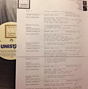 RADIO SHOW 12/15/88 DAVE CLARK SALUTE w/4 DAVE CLARK INTERVIEWS/18 HIT TUNES - Picture 1 of 1