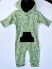 Kate Quinn 100% Organic Cotton Hooded Jumpsuit Retail $38 Price $28 0-3 M Green