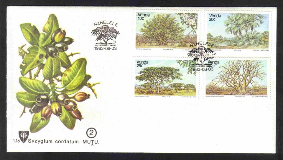 Venda 1983 Indigenous Trees (2nd series) complete set of 4v. (SG 79-82) FDC - Image 1 of 1